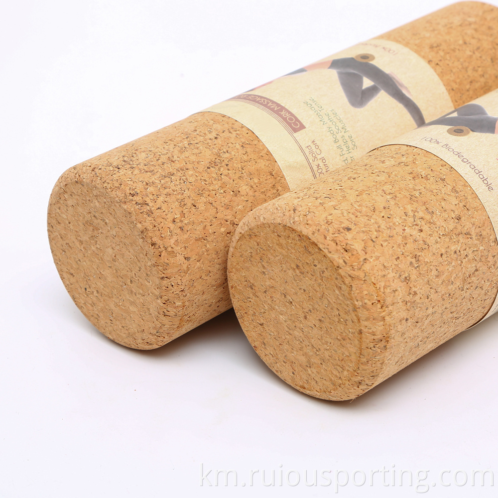 cork yoga roller for exercises